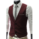 Mens Dress Vests Business Waistcoat Men's Suit Vest Leisure Slim-Fitting Suit