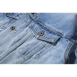 Arrow Denim Jacket Jean Coat Ow Graffiti Rendering Arrow Distressed Locomotive Men And Women Denim Jacket Coat Owt