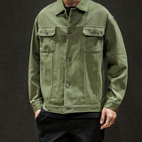 Yellow Denim Jacket Men Jean Coat Men Spring Denim Men's plus Size Jacket Jacket Workwear Solid Color Jacket