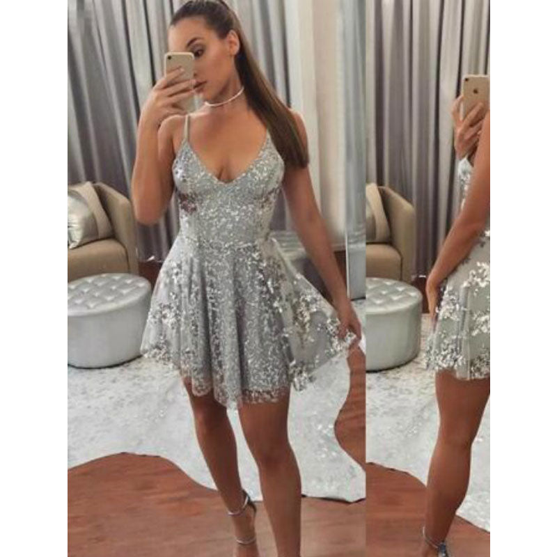 Bohemian Chic Wedding Dress Sexy V-neck Brace Backless Dress Skirt