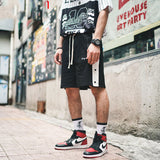Basketball Shorts Spring/Summer Side Button Men's Loose Casual Basketball Breasted Sports Shorts Men