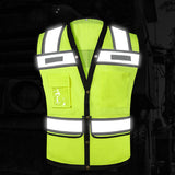 Men's Vest Safety Vests with Pockets Reflective Clothing for Outdoor Work Reflective Vest Jacket Protective Clothing