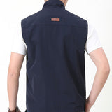 Men Utility Vest Work Zipper Tactical Work Vest Slim Pocket Jacket Spring and Autumn Men's Outdoor Leisure plus Size Vest