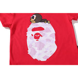 A Ape Print for Kids T Shirt Spring and Summer Monkey Cartoon Camouflage Short-Sleeved Casual T-shirt