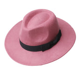Fedora Hat Woolen Men and Women Fedora Hat Retro Woolen Hat British Style Top Hat