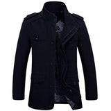 Veste Homme Mi Saison Spring and Autumn Men's Casual Jacket Large Size Cotton Men's Windbreaker Washed Cotton Coat Middle-Aged Men's Clothing