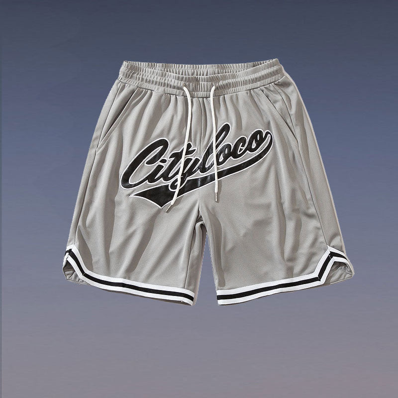 Basketball Shorts Hip Hop Retro Sports Shorts Men's Fashion Brand Loose All-Match Mesh Basketball Training Pants