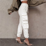 Casual Solid Color Tied Pants with Pockets Casual Pants kim kardashian home outfits