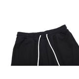 Men's Solid Color Multi-Pocket Cargo Pants Men's plus Size Retro Sports Drawstring Ankle-Tied Track Sweatpants Loose Street Straight Pants Men Pants