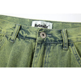 Men Jean Shorts Fashion Brand Washed Denim Shorts Men's Street Fashion Loose Straight Shorts Summer Bermuda Shorts