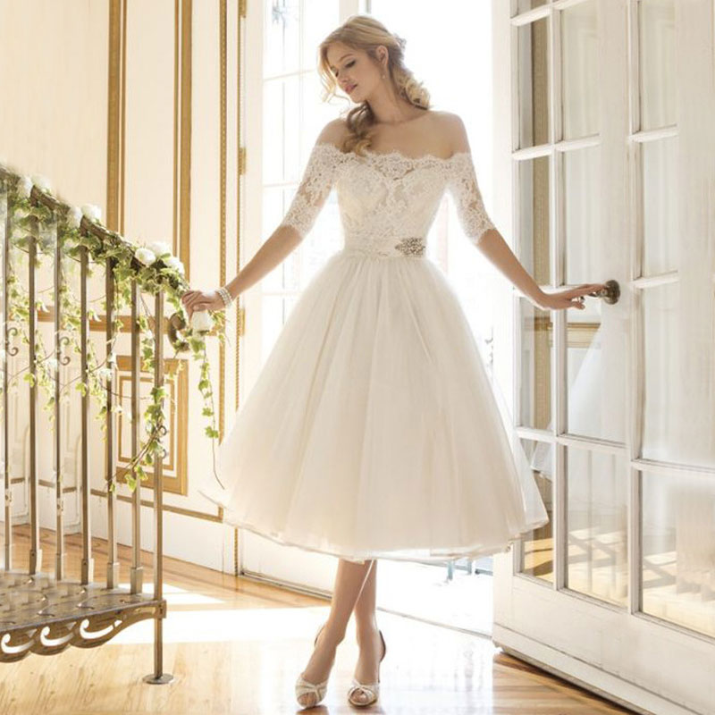 Bohemian Chic Wedding Dress Sexy Off-The-Shoulder Dress