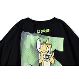 Cartoon Anime Arrow Print Short Sleeve Couple Tshirt Casual Fashionable Owt