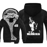 The Walking Dead Clothes Velvet Padded Hooded Sweatshirt Men's Jacket Casual Fashion