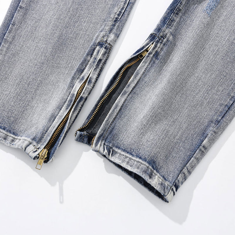 Printed Jeans Men's plus Size Retro Sports Trousers Trousers Men's Jeans