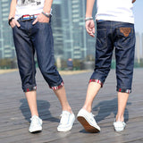 Men's Capris Pants Below The Knee Shorts Summer Trendy Casual Pants Denim Shorts Men's Straight