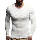 Men's Autumn and Winter Men's Fashion round Neck Sweater Casual Diamond Pattern Road Pullover Men Pullover Sweaters