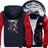 The Walking Dead Clothes Daryl Crossbow Men Fleece-Lined Thickened Hooded Cardigan Sweater