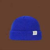 Women Beanies Smiling Face Knitted Hat Woolen Cap Children's Autumn and Winter Cold Hat