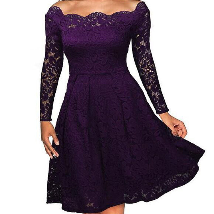 Valentine's Day Outfits Women's Elegant Sexy Lace Large Swing Dress