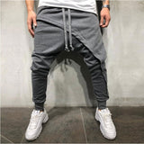 Men's Clothing plus Size Retro Sports Layered Jogger Pants Hip Hop Jogger Pants Slim Fit Casual Drawstring Trousers Male Men Winter Outfit