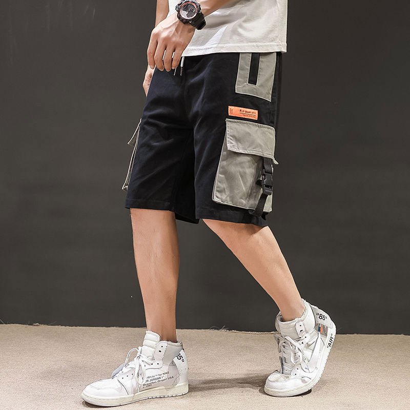 Men's Large Size Sports Retro Cargo Shorts Summer Fashion Men's Casual Function Multi-Pocket Large Size Cargo Pants Shorts Loose Men Cargo Pant