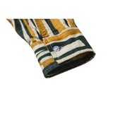 Men's Autumn Contrast Color Striped Cotton and Linen Ribbon Breathable Long Sleeves Shirt Men Winter Outfit