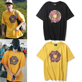 Justin Bieber Drew House T shirt Smiley Face Chocolate Donut Summer Loose Men's and Women's Short Sleeve T-shirt