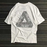 Palace T Shirt Men's Half Sleeve Loose Reflective Triangle Round Neck Men's and Women's Short Sleeve