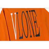 Vlone Hoodie Life Sweater Fashion Brand Hip Hop Loose Men's and Women's Orange Hoodie