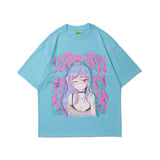 Anime Tshirts Aesthetic Men's Shirt T561 Summer Hip Hop Printed Loose Top T-shirt