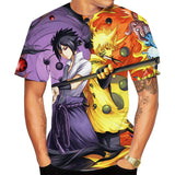 Anime Tshirts Aesthetic Men's Shirt Anime Short-Sleeved T-shirt Men's 3D Digital Printing Men's Large Size T-shirt