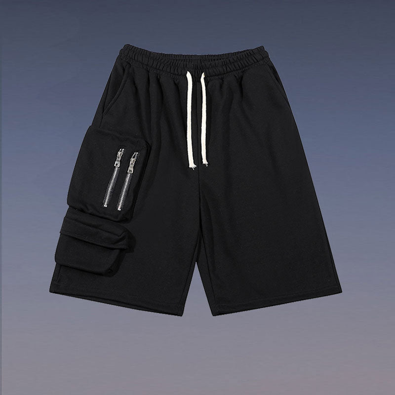 Basketball Shorts Casual Sports Cargo Shorts Men's Hip Hop Trendy Loose Multi-Pocket Five-Point Basketball Pants