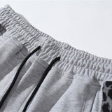 Leopard Splicing Ankle Banded Pants Men's plus Size Retro Sports Elastic Waist Sweatpants Harajuku Style Trendy Casual Pants Men Pants
