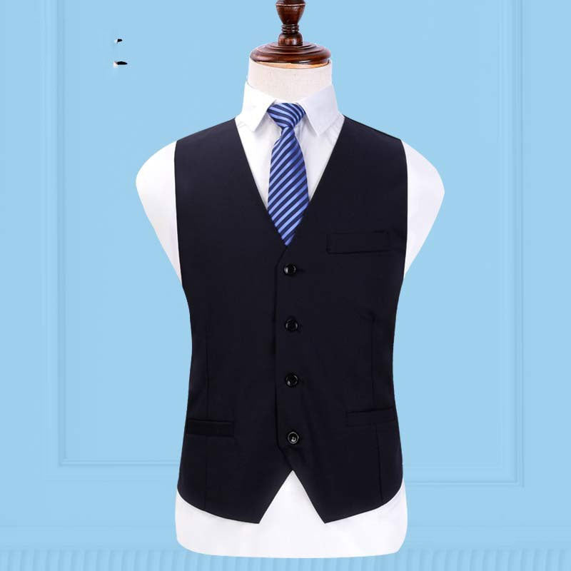 Tuxedo Vests Vest Man British Business Casual Suit Small Waistcoat