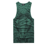 Men T Shirts Casual Tops Summer Men's Casual Elephant Printed Vest Vintage Vest