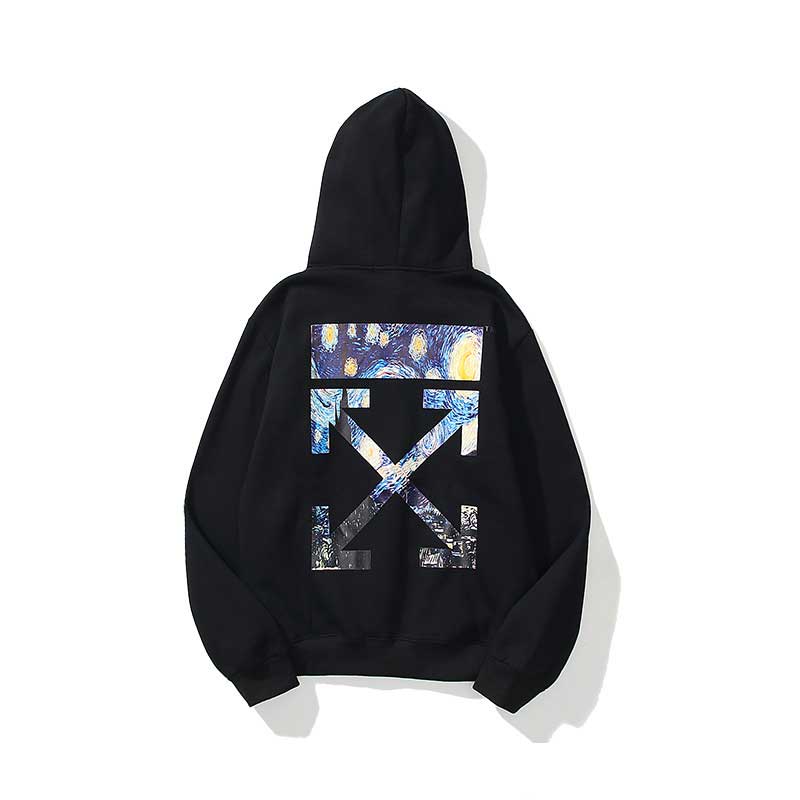Autumn Vast Cosmic Starry Sky Velvet Padded Hooded Sweatshirt Men And Women Same Style