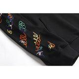 Autumn And Winter Letter Embroidered Hooded Sweater