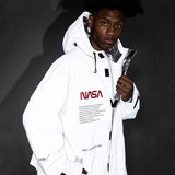 NASA Reflective Space Suit White Jacket Windbreaker Unisex Spring Coat for Men Spring Autumn American NASA Reflective 3M Coat Astronaut Pilot Hip Hop