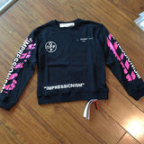 Crew Neck Pullover Sweatshirt Plus Size Retro Sports Sweatshirts Owt
