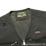 Men Utility Vest Work Zipper Tactical Work Vest Slim Pocket Jacket Autumn and Winter Household Leisure Men's Waistcoat