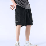 Mens Cargo Shorts Menswear Fashion Brand Workwear Shorts Summer Casual Shorts Solid Color Shorts for Teenagers