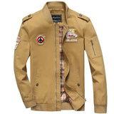 Men Fit Bomber Jacket Windbreaker Moto Street Coat Men's Jacket Autumn Military Suit plus Size Air Force Casual Coat Men