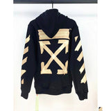 Round Badge Rubber Strip Hooded Sweater