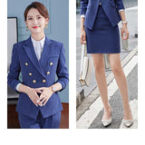 Women Pants Suit Uniform Designs Formal Style Office Lady Bussiness Attire Fashion Autumn And Winter Striped Suit Two-Piece Suit
