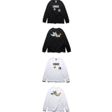 Kanye West Hoodie Preppy Style Personality Cartoon Long Sleeve T-shirt Base Shirt Fog Style