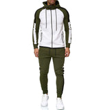 Men Tracksuit Set Jogging Suits Mens Men's Leisure Sports Suit Striped Color Matching Fashion Sports Set