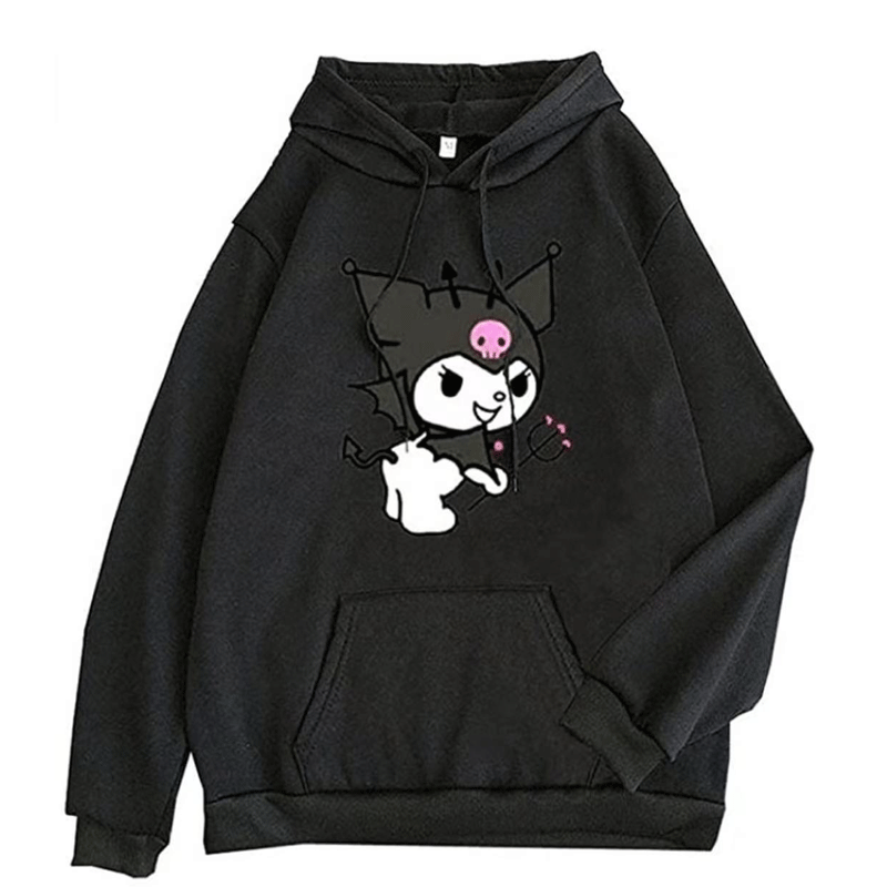 Kuromi Hoodie Autumn Sweater Long Sleeve Sweatshirt Casual Loose-Fitting Hoodie Top