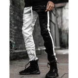 Stacking Jeans Slim Trouser Skinny Jean Spring/Summer Sports Street Men's Color Matching Hip Hop Casual Trousers