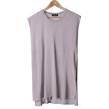 Men T Shirts Casual Tops Men's Tencel Sweater Thin Vest Sleeveless Knitwear