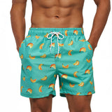 Mens Swim Trunks Men's Printed Shorts Loose Casual Seaside Surfing plus Size Fashionable Beach Pants Swimming
